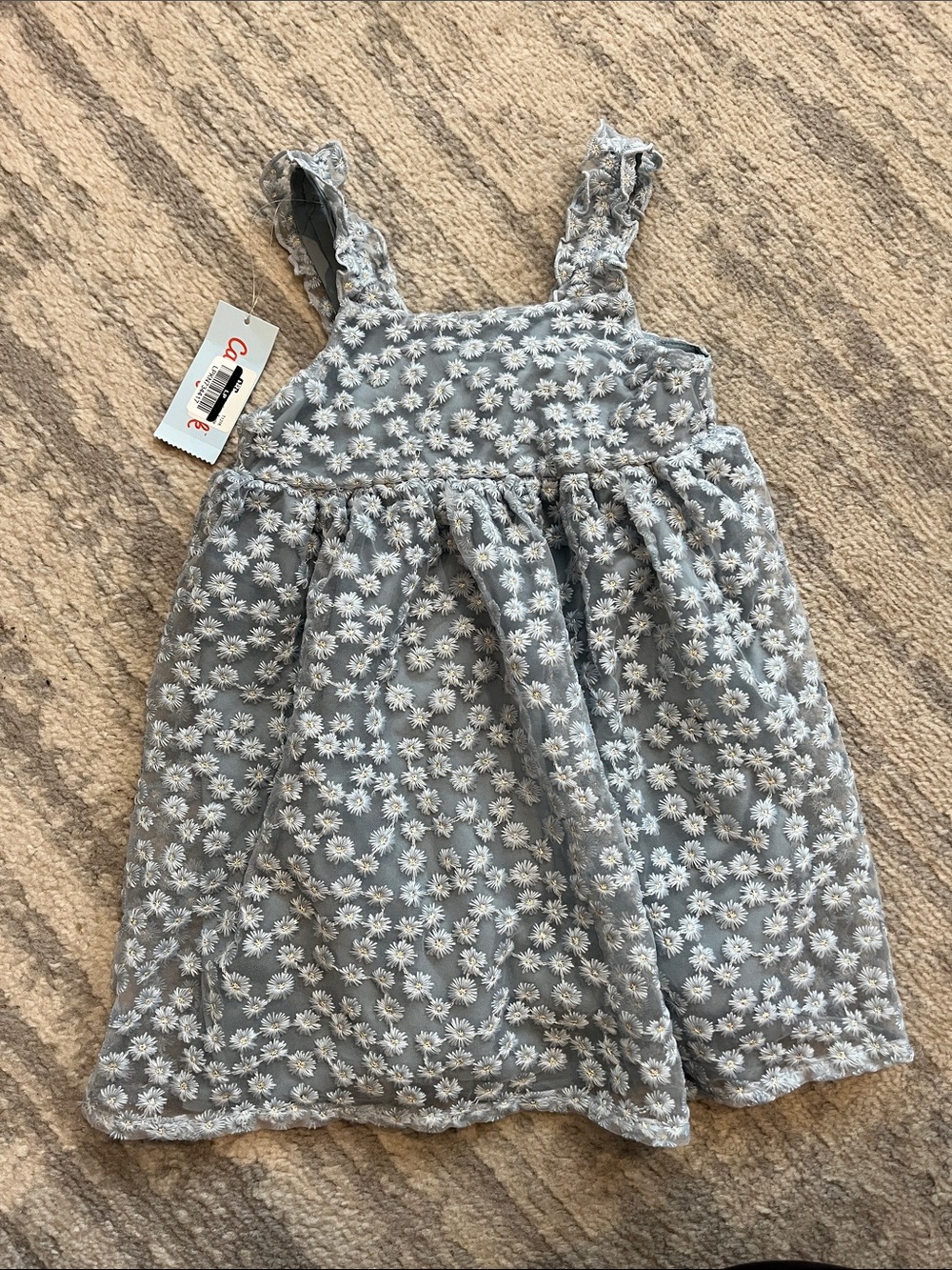 Cat & Jack Dress with White Daisy Embroidery